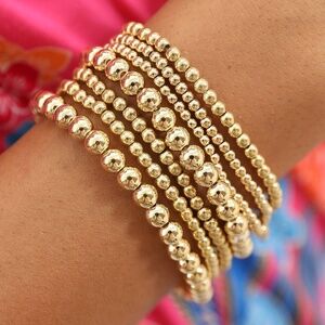 Little Daisy Closet 7pcs/Set Beaded Luxury Bracelet Set Goldtone